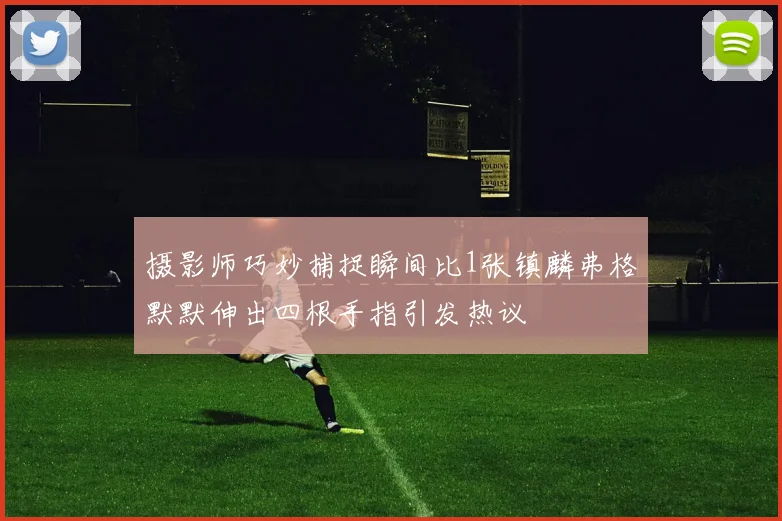 摄影师巧妙捕捉瞬间比1张镇麟弗格默默伸出四根手指引发热议
